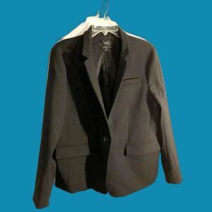 J. Crew Black Ponte Blazer Office Minimalist Women's Plus Size 18 Style J8062